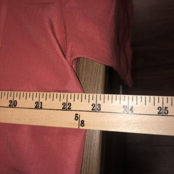 PGA Tour Mens Short Sleeve Dress Shirt Size Medium Red Pastel Soft Business Golf - Picture 7 of 12